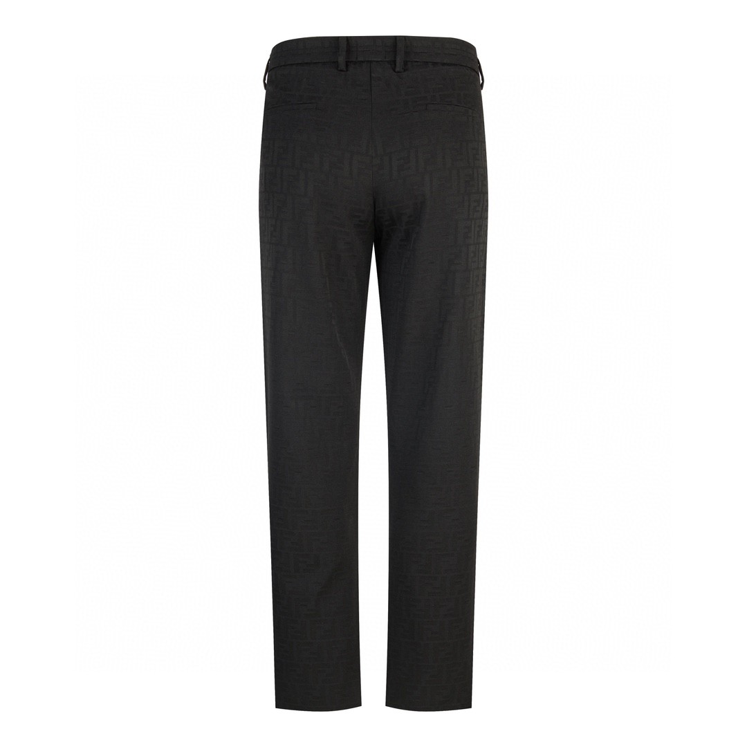 Fendi 芬迪 满印老花西装裤 长裤 裤子 黑色