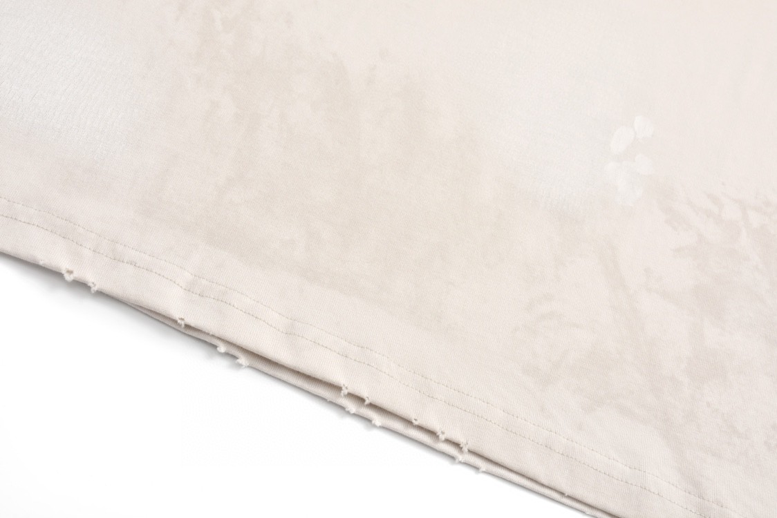 Balenciaga 巴黎世家 3B字母Logo涂鸦破洞 短袖 T恤 圆领 短款 夏季 米色