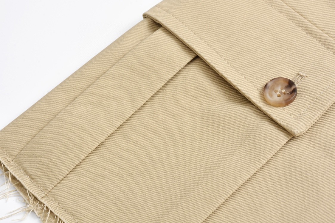 MIU MIU 纯色直筒工装裤 短裤 裤子 休闲裤 五分裤 卡其色