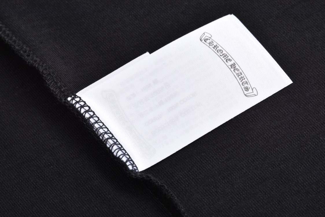 Chrome Hearts 克罗心 滚石联名 字母印花短袖 T恤 黑色