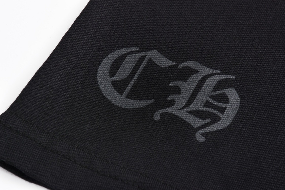 Chrome Hearts 克罗心 滚石联名 字母印花短袖 T恤 黑色