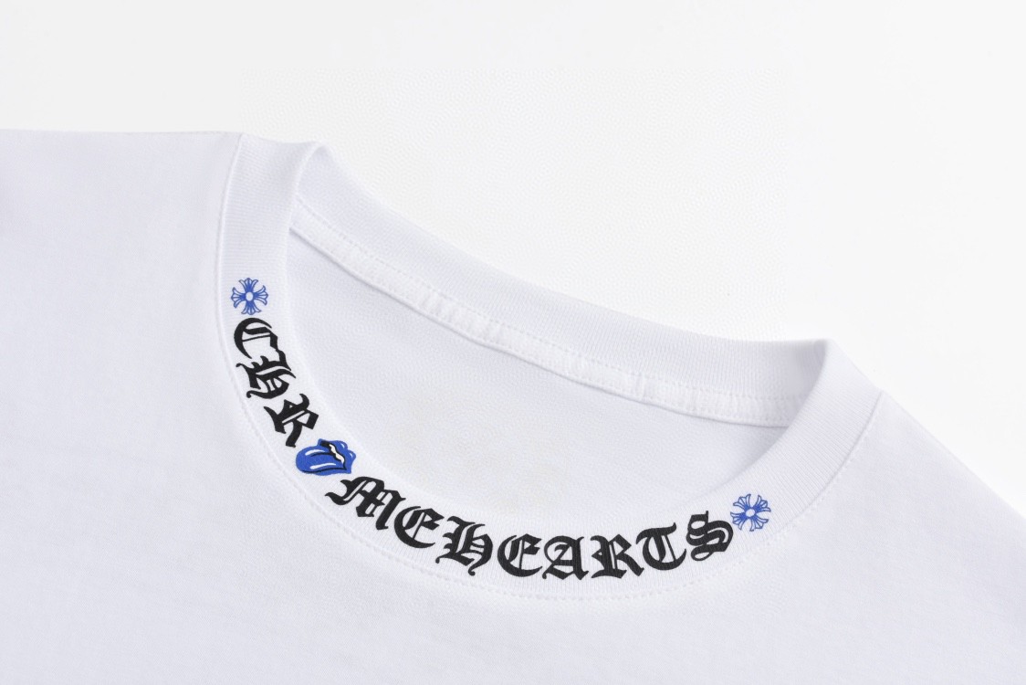 Chrome Hearts 克罗心 滚石联名 字母印花短袖 T恤 黑色