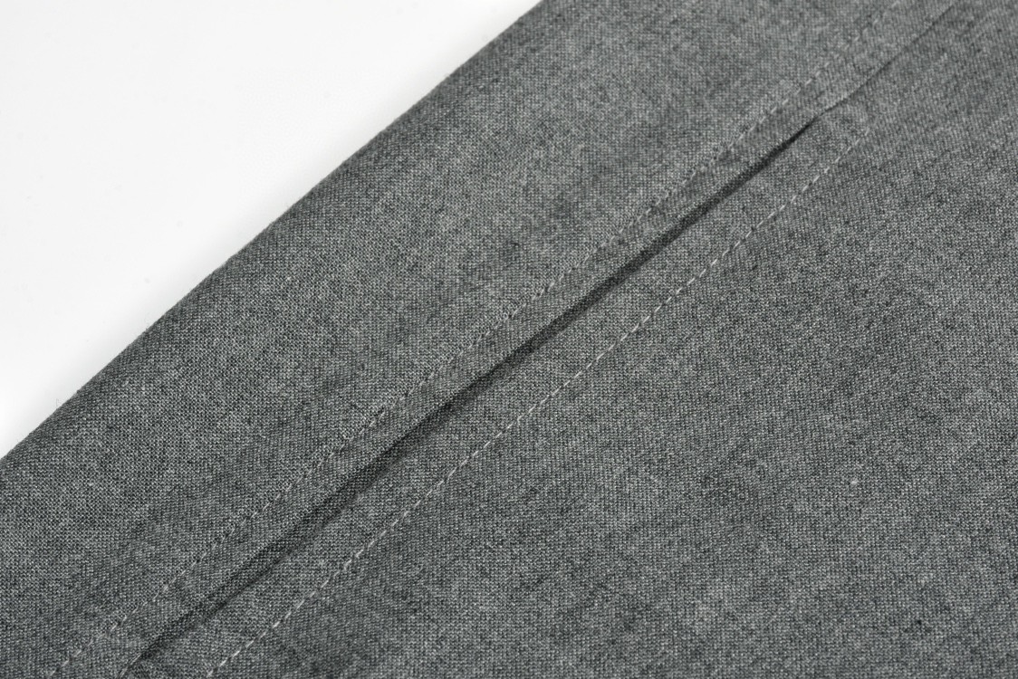 THOM BROWNE 袖子四杠条纹 羊毛单排扣衬衫 长袖 外套 灰色 MJO055A-06146-035