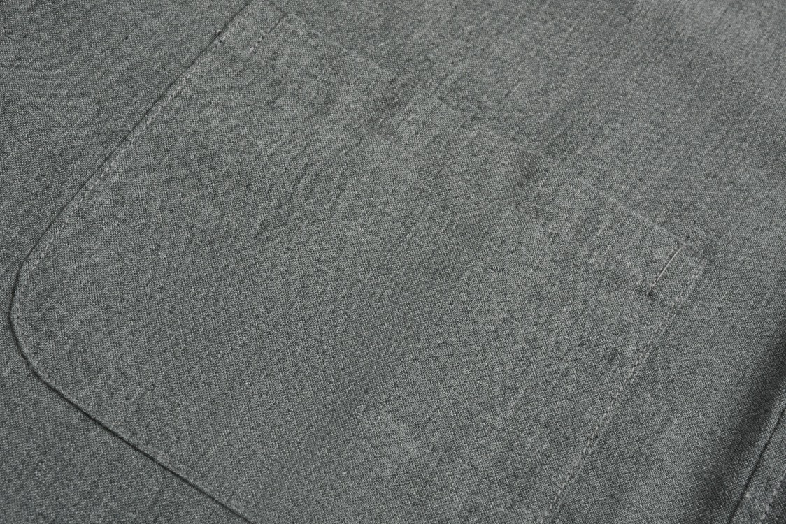 THOM BROWNE 袖子四杠条纹 羊毛单排扣衬衫 长袖 外套 灰色 MJO055A-06146-035