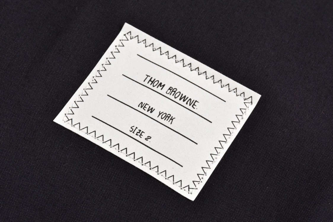 THOM BROWNE 袖子四杠条纹 羊毛单排扣衬衫 长袖 外套 黑色 MJO05-5A06-146