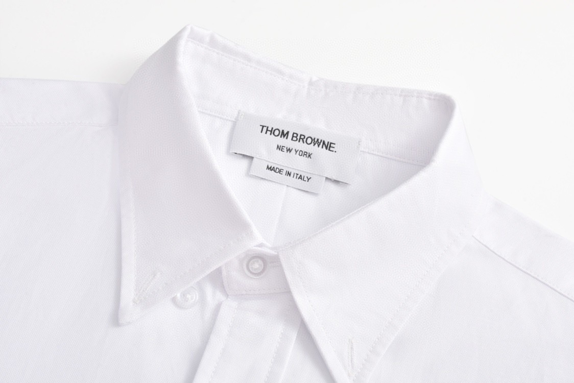 THOM BROWNE 单排扣衬衫 长袖 外套 白色 MWL150E-00906-114