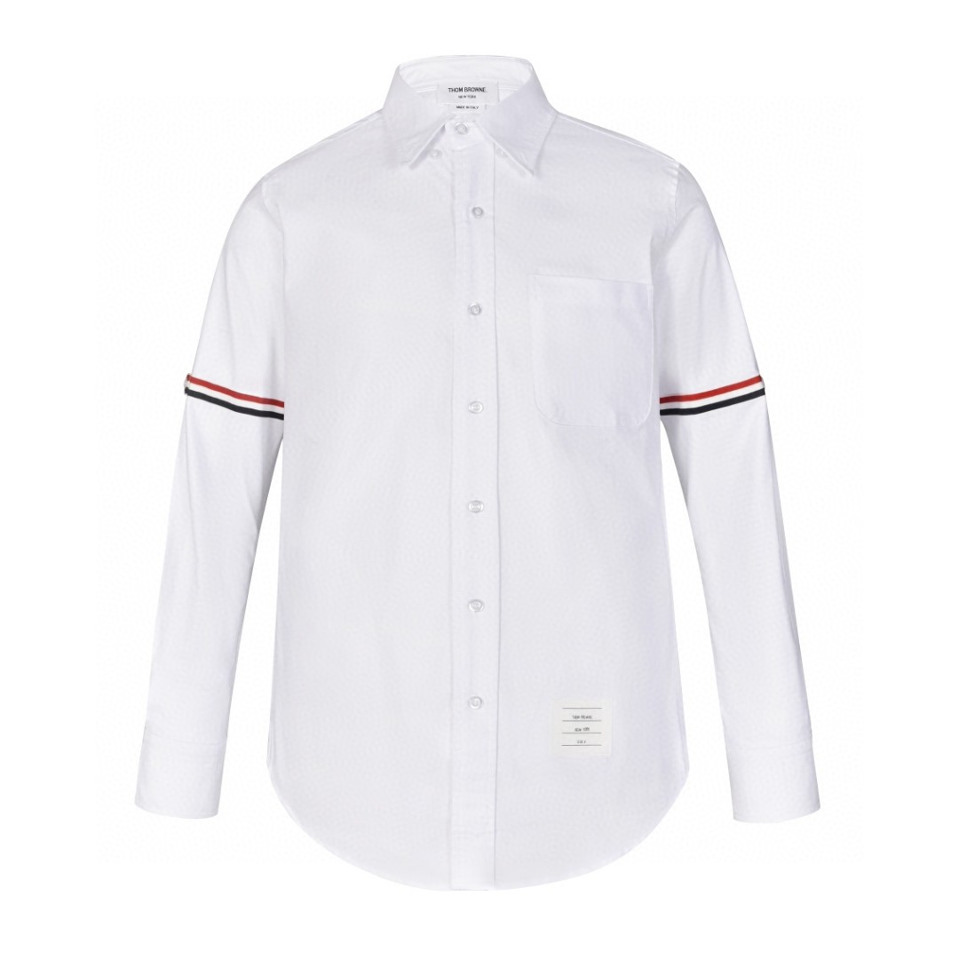 THOM BROWNE 单排扣衬衫 长袖 外套 白色 MWL150E-00906-114