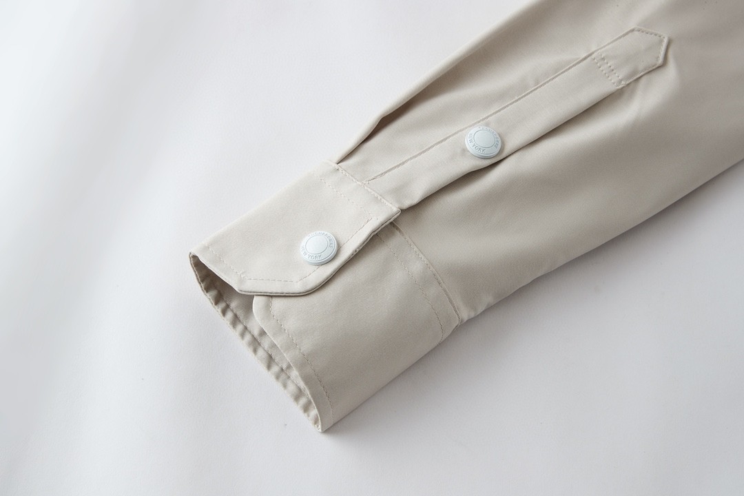 THOM BROWNE 单排扣衬衫 长袖 外套 卡其色