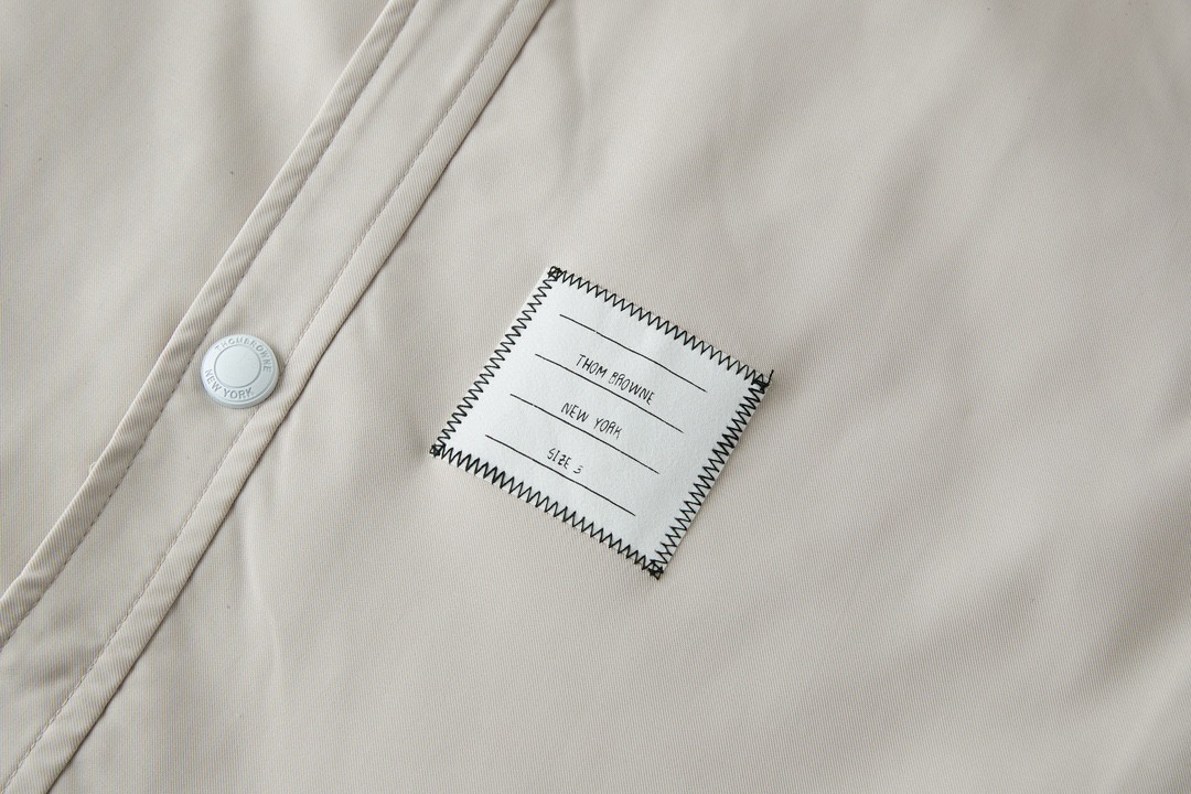 THOM BROWNE 单排扣衬衫 长袖 外套 卡其色