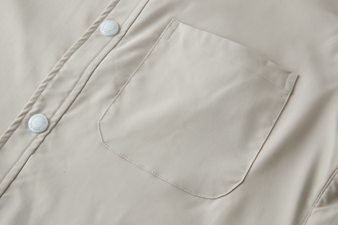 THOM BROWNE 单排扣衬衫 长袖 外套 卡其色