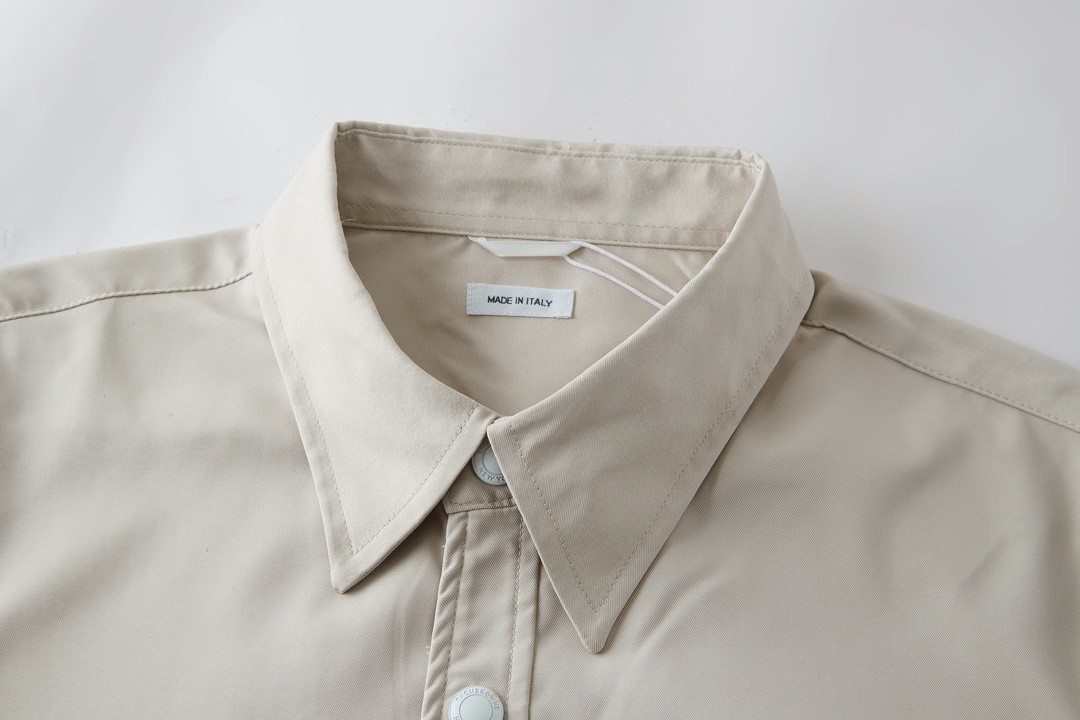 THOM BROWNE 单排扣衬衫 长袖 外套 卡其色