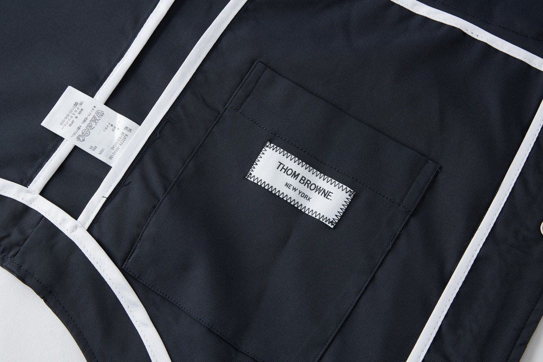 THOM BROWNE 单排扣衬衫 长袖 外套 蓝色 MJO067A-04391-BCS