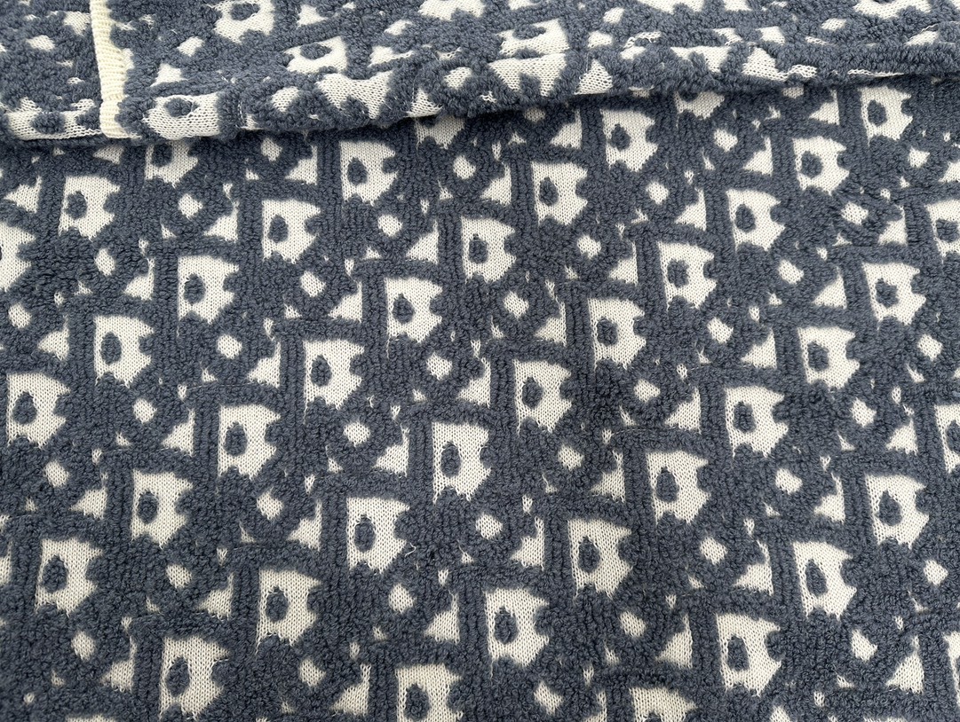 DIOR 迪奥 提花字母logo拉链设计毛衣 长袖 白色 493M635AT847-C085