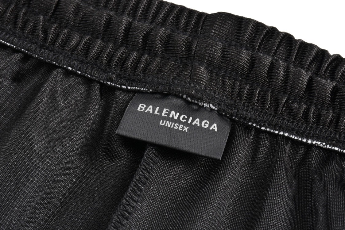 Balenciaga 巴黎世家 双环字母刺绣logo短裤 五分裤 休闲裤 运动裤 夏季 黑色