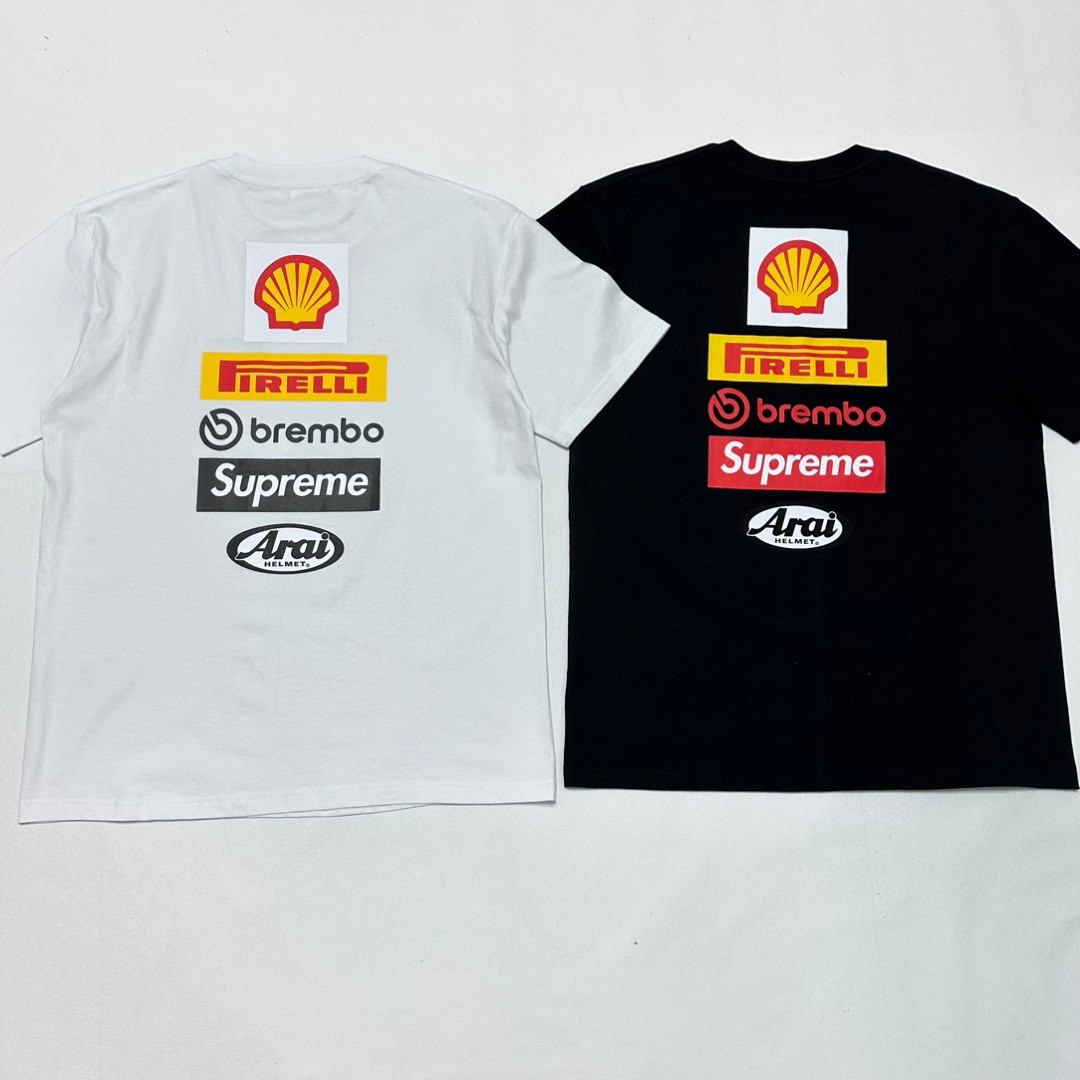 Supreme DUCATI 联名款 SS24 WEEK16 LOGO TEE 背面徽标印花短袖 T恤 黑色 白色 SUP-SS24-277