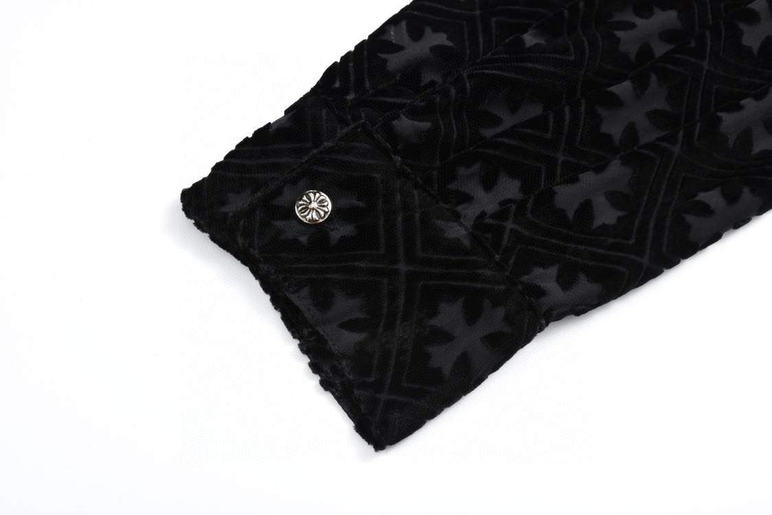Chrome Hearts 克罗心 丝绒衬衫 长袖 外套 黑色