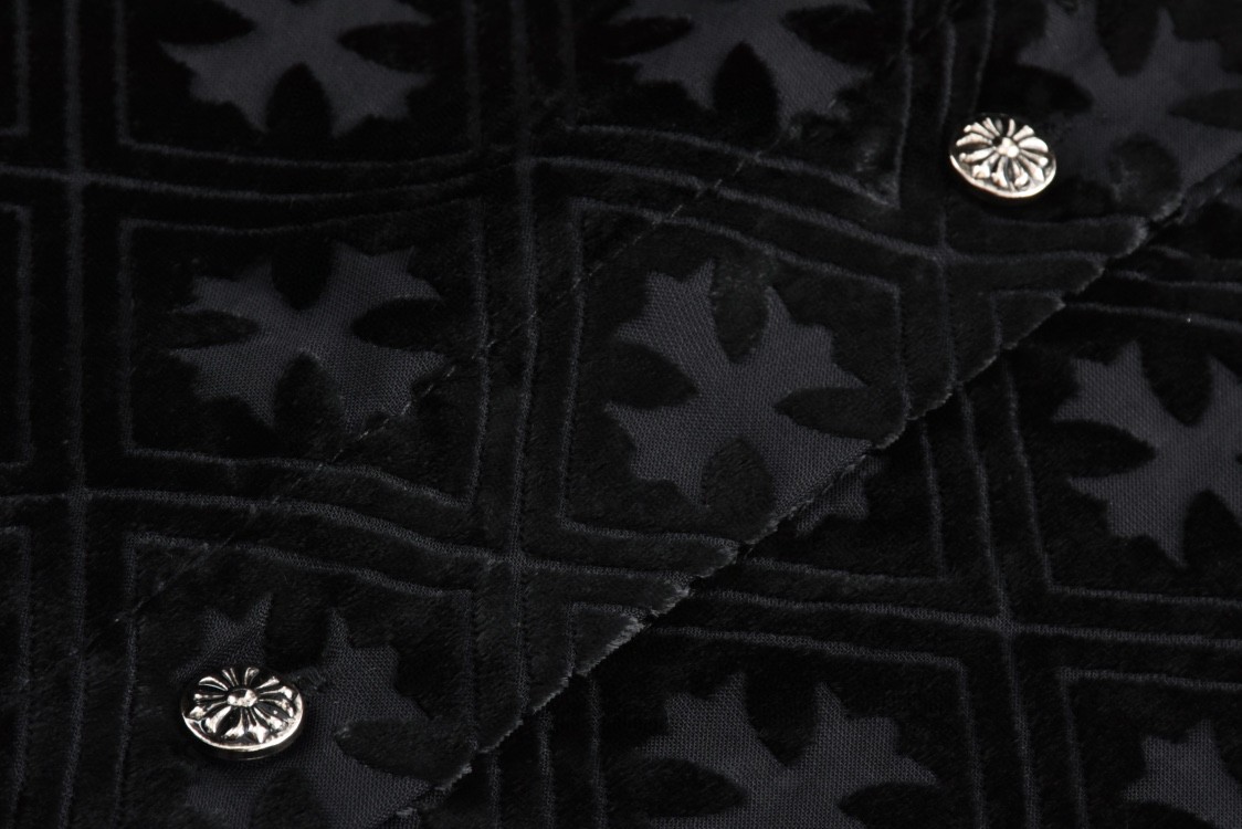 Chrome Hearts 克罗心 丝绒衬衫 长袖 外套 黑色
