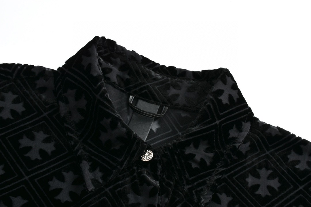 Chrome Hearts 克罗心 丝绒衬衫 长袖 外套 黑色