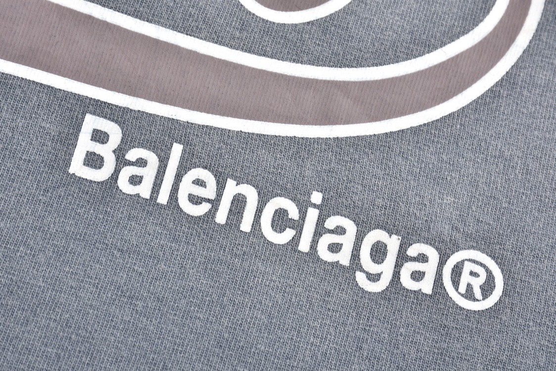 Balenciaga 巴黎世家 Paris字母logo印花短袖 T恤 夏季 水洗蓝 787349TRVM19340