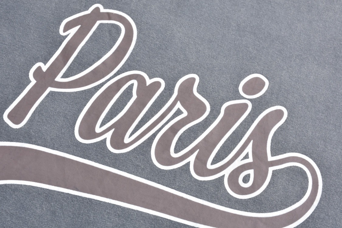 Balenciaga 巴黎世家 Paris字母logo印花短袖 T恤 夏季 水洗蓝 787349TRVM19340