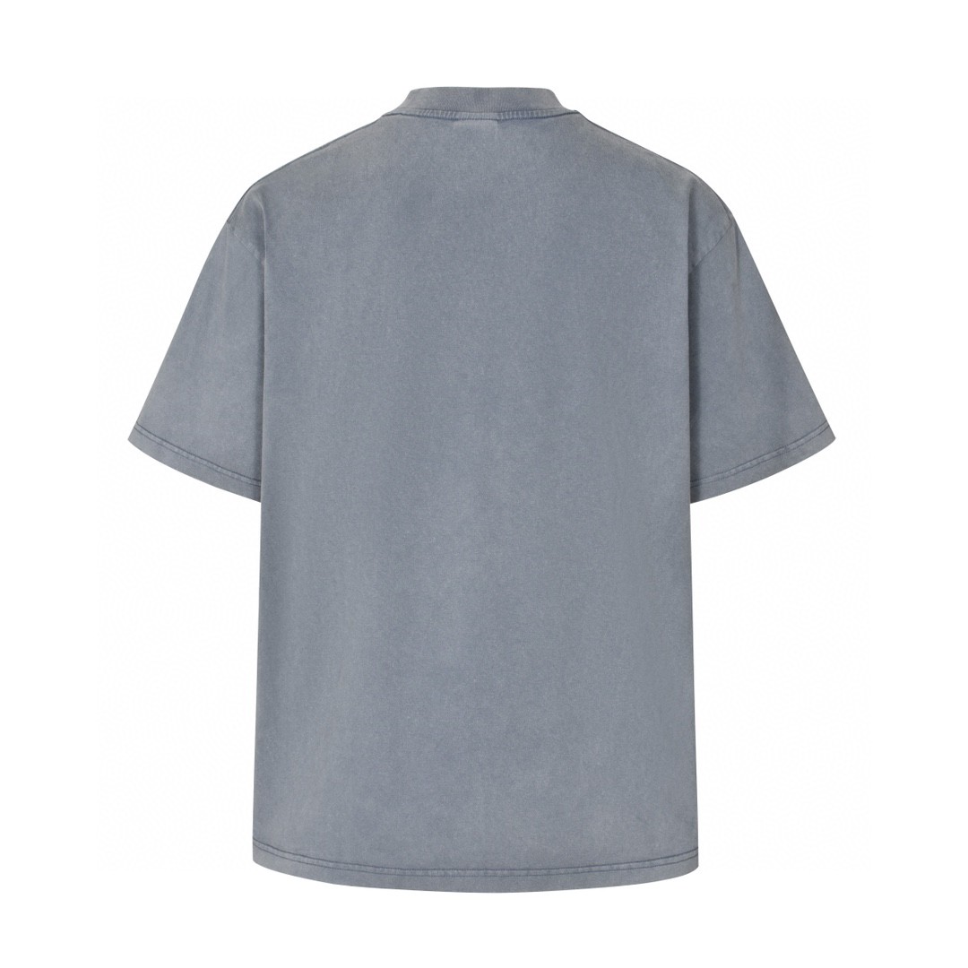 Balenciaga 巴黎世家 Paris字母logo印花短袖 T恤 夏季 水洗蓝 787349TRVM19340