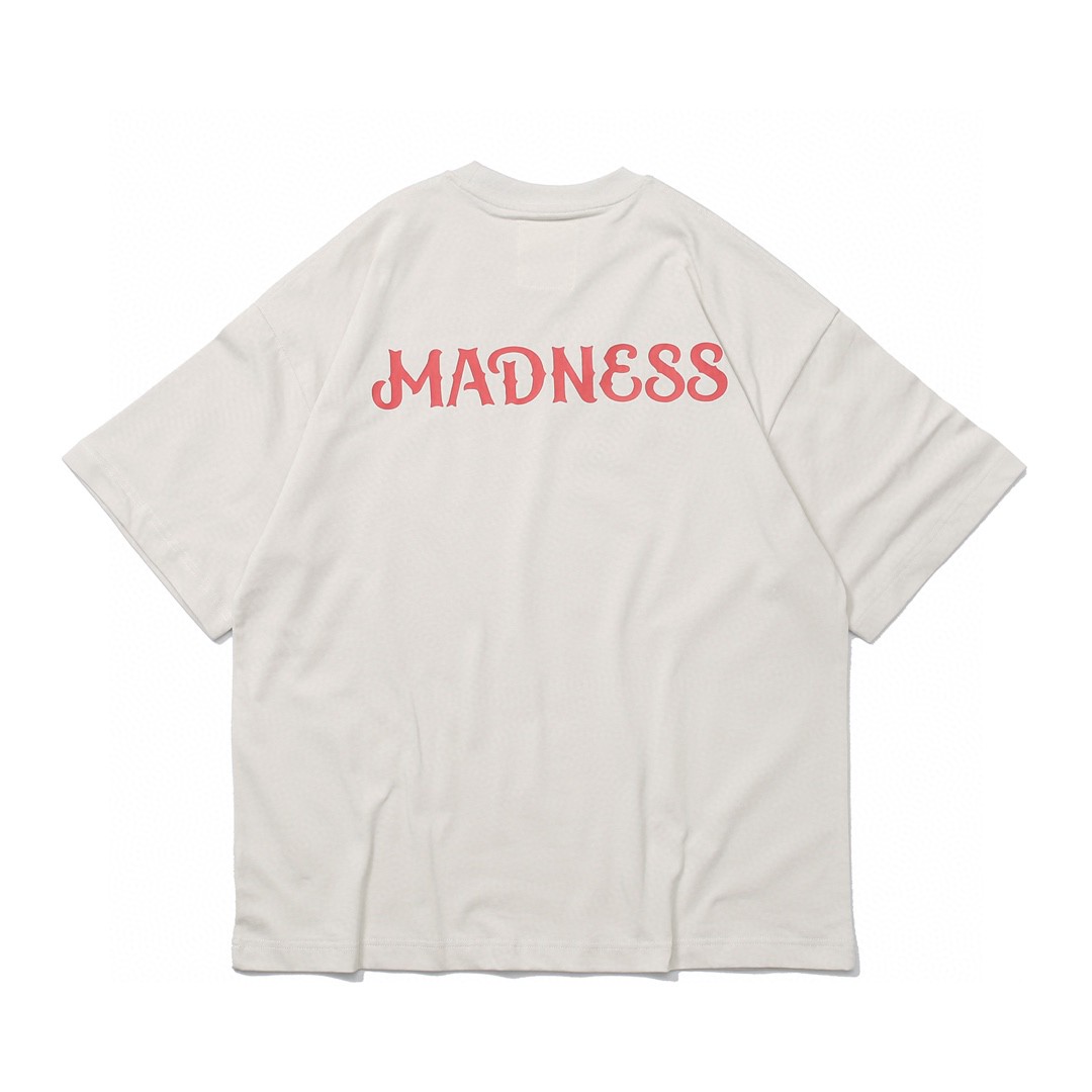 76#MADNESS 字母logo印花T恤 短袖 男女同款 白色 黑色 灰色
