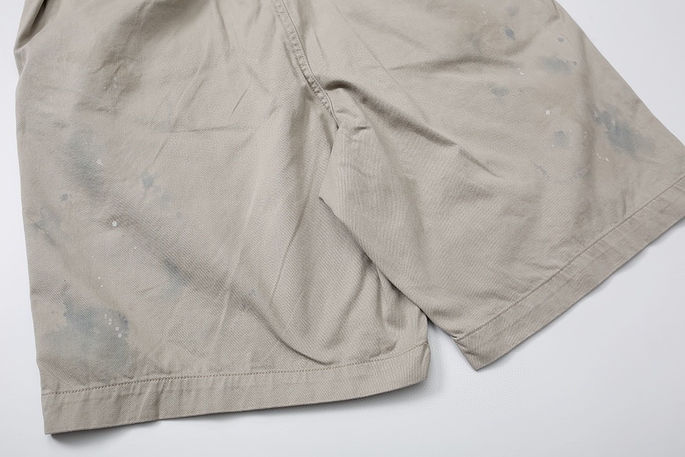 856#MADNESS 泼墨短裤 五分裤 休闲裤 裤子 卡其色