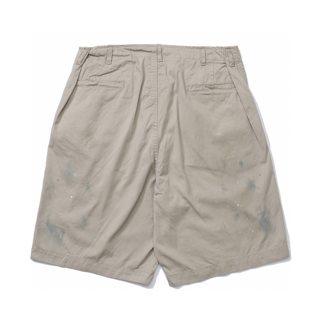 856#MADNESS 泼墨短裤 五分裤 休闲裤 裤子 卡其色