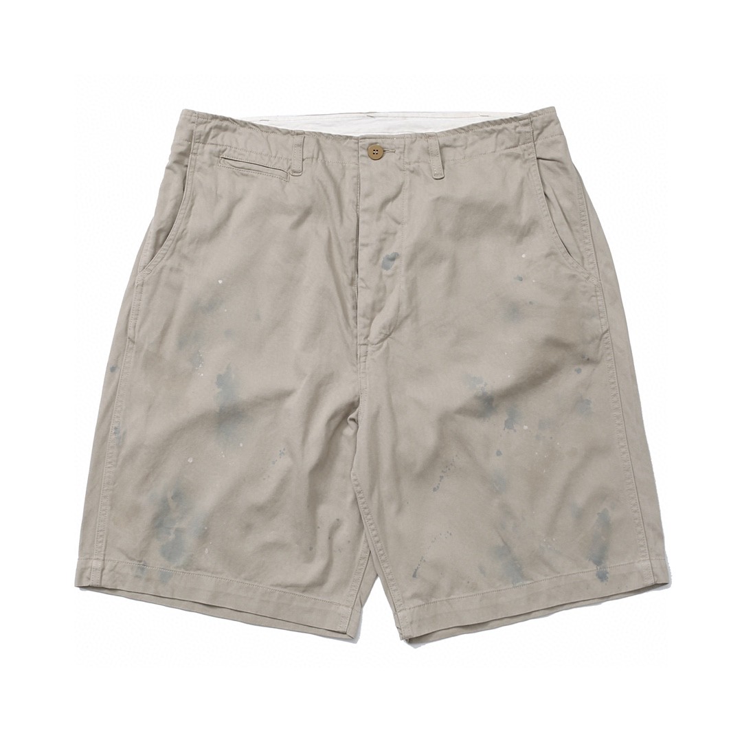 856#MADNESS 泼墨短裤 五分裤 休闲裤 裤子 卡其色