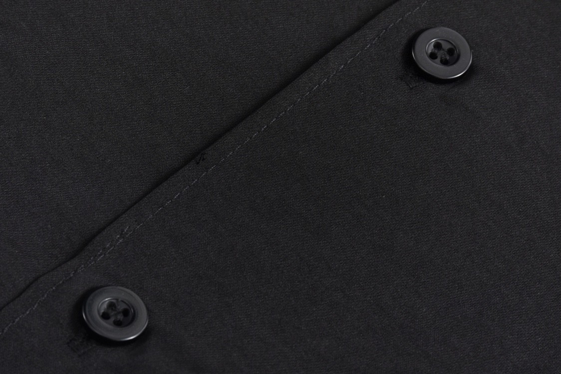 PRADA 普拉达 丝质条纹边饰字母logo印花翻领衬衫 短袖 黑色 UCS501-1QWC-F0002