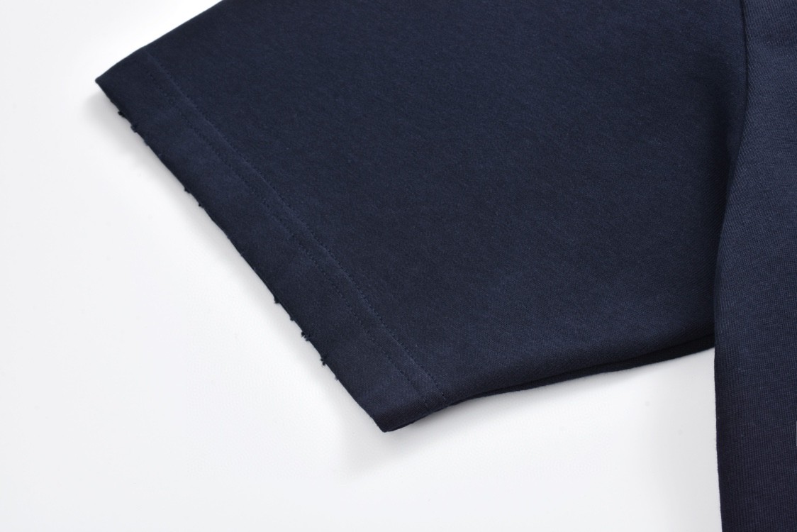 Balenciaga 巴黎世家 剪刀Saint字母logo印花短袖 T恤 夏季 深蓝色 809122TRVP18065