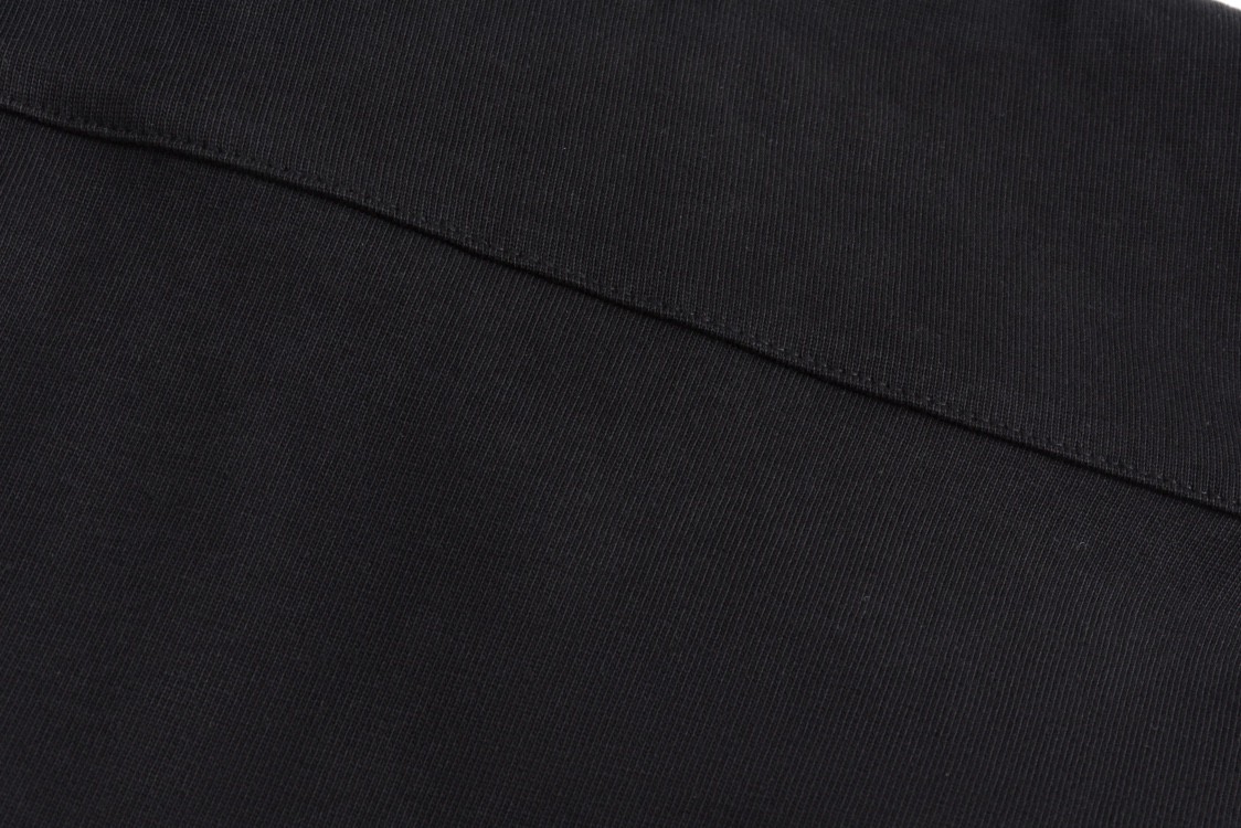 Balenciaga 巴黎世家 连帽假两件字母logo刺绣短袖 T恤 夏季 黑色