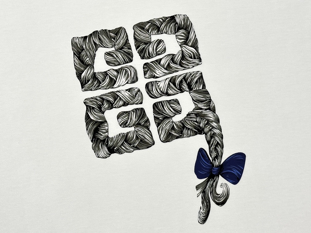 Givenchy 纪梵希 logo编织印花 T恤 短袖 套头 夏款 白色