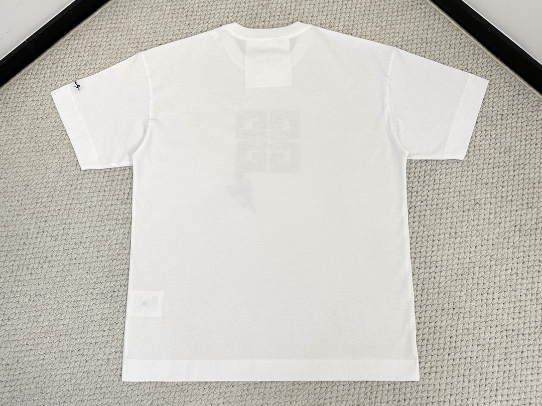 Givenchy 纪梵希 logo编织印花 T恤 短袖 套头 夏款 白色