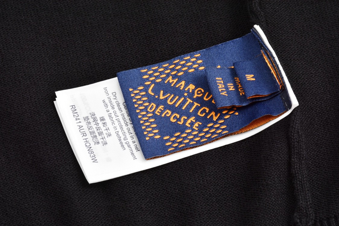 LOUIS VUITTON 路易威登 徽标字母logo圆领毛衣 长袖 黑色 1AFJHF