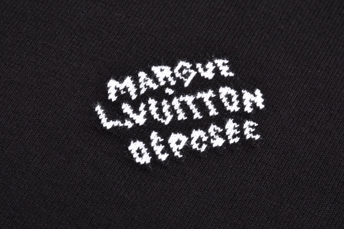 LOUIS VUITTON 路易威登 徽标字母logo圆领毛衣 长袖 黑色 1AFJHF