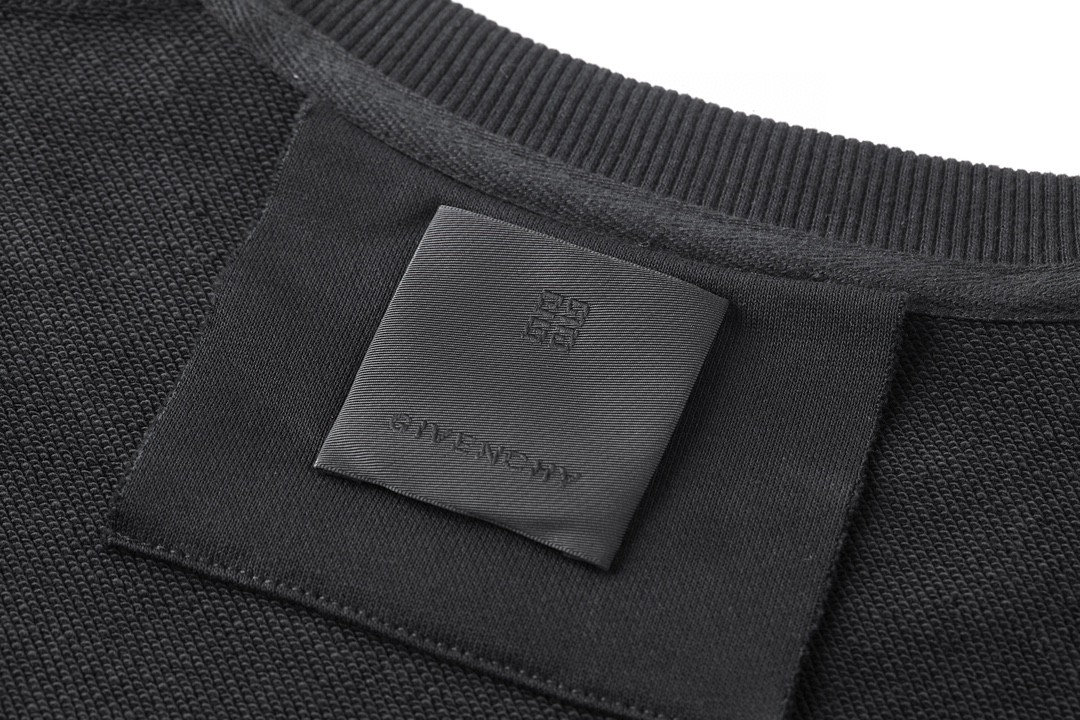 Givenchy 纪梵希 前后立体字母logo刺绣圆领卫衣 套头 长袖 秋冬款 黑色