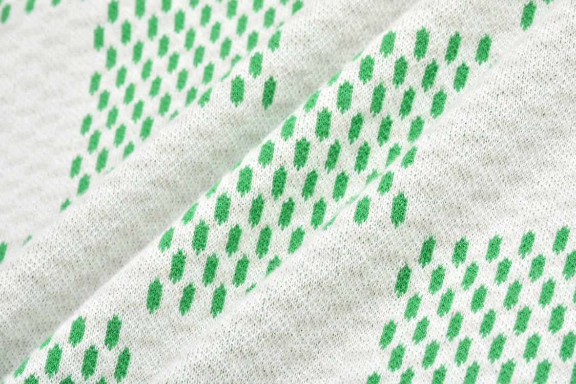 LOUIS VUITTON 路易威登 棋盘格字母logo圆领毛衣 长袖 绿色 1AFJHF