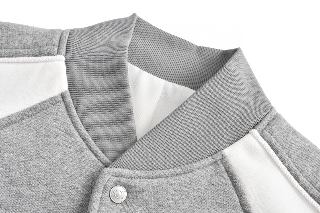 DIOR 迪奥 铃兰花签名刺绣棒球服 夹克 外套 长袖 灰色 787349TRVP71041