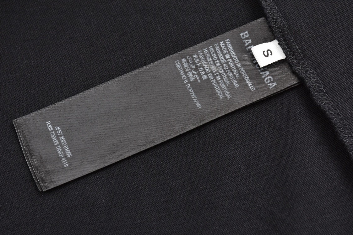 Balenciaga 巴黎世家 灯塔字母logo印花短袖 T恤 夏季 黑色 787349TRVP71041