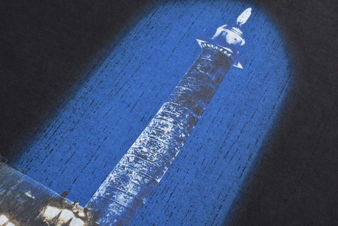 Balenciaga 巴黎世家 灯塔字母logo印花短袖 T恤 夏季 黑色 787349TRVP71041