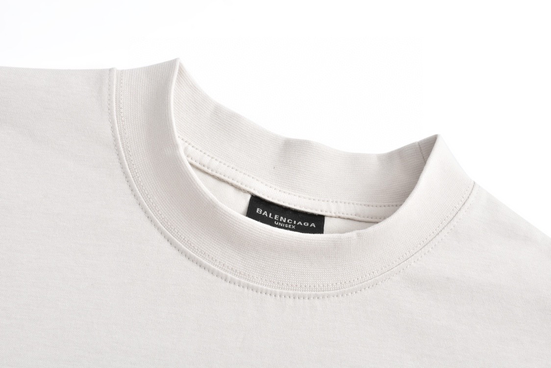 Balenciaga 巴黎世家 灯塔字母logo印花短袖 T恤 夏季 白色 787349TRVP71041