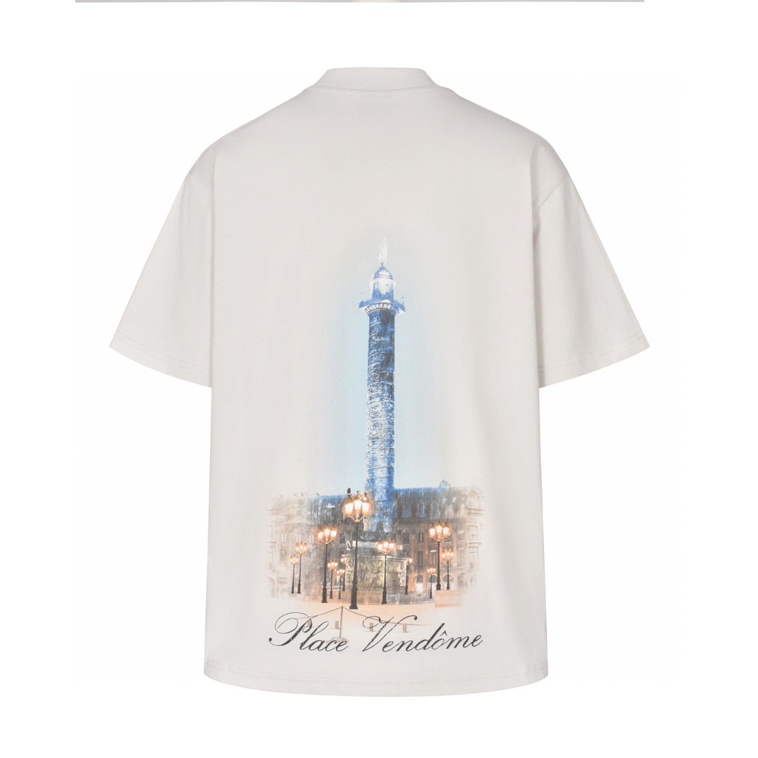 Balenciaga 巴黎世家 灯塔字母logo印花短袖 T恤 夏季 白色 787349TRVP71041