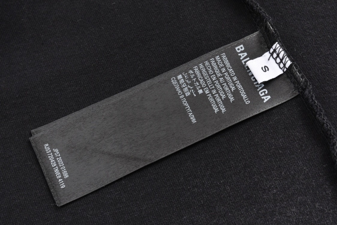 Balenciaga 巴黎世家 夜景街道字母logo印花短袖 T恤 夏季 黑色 787349TRVP71041