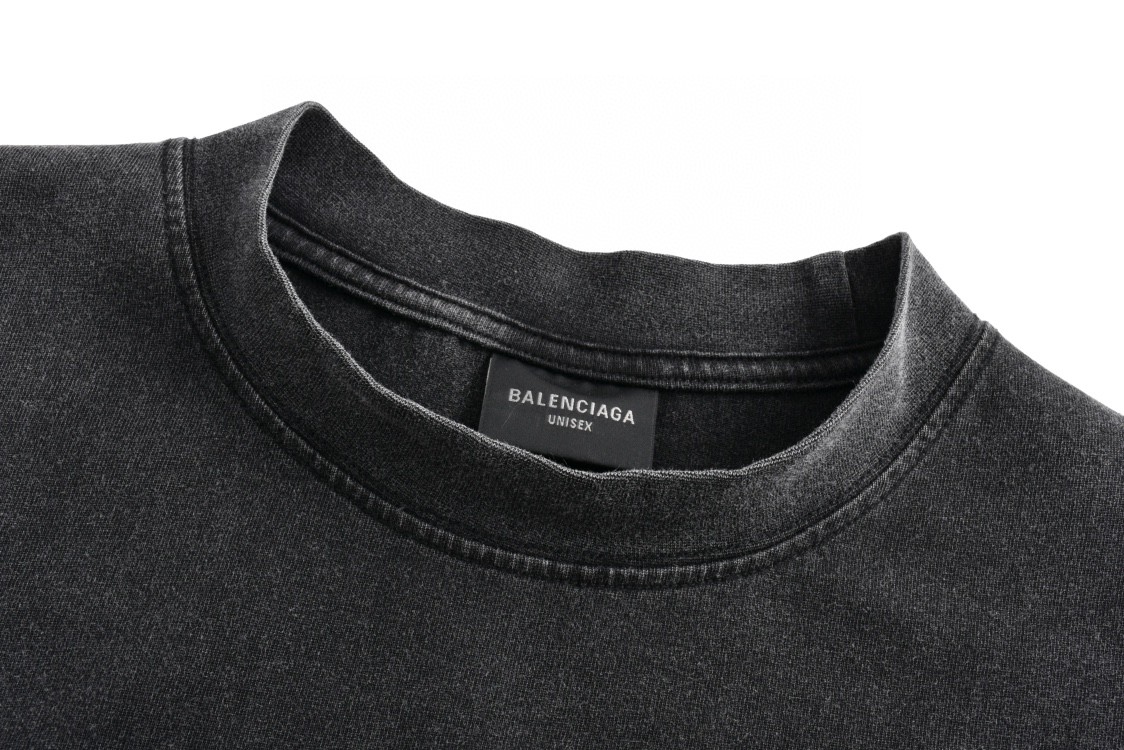 Balenciaga 巴黎世家 夜景街道字母logo印花短袖 T恤 夏季 黑色 787349TRVP71041