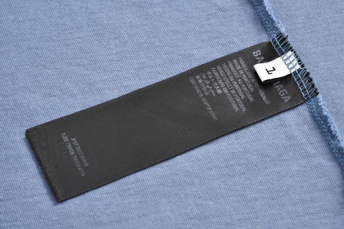 Balenciaga 巴黎世家 巴黎铁塔字母logo印花短袖 T恤 夏季 水洗蓝