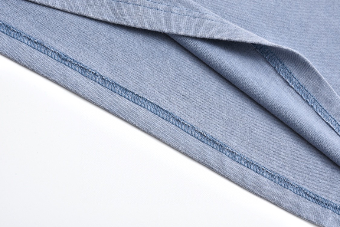 Balenciaga 巴黎世家 巴黎铁塔字母logo印花短袖 T恤 夏季 水洗蓝