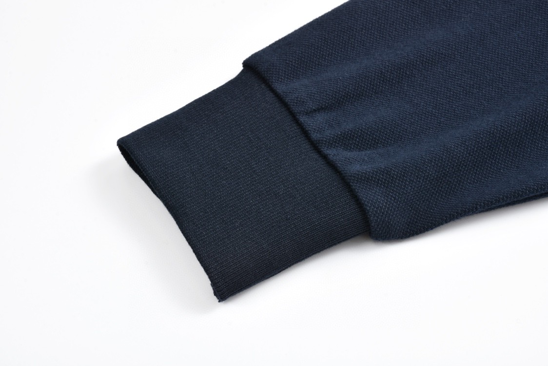 MIU MIU 缪缪 小字母刺绣Polo衫 长袖 蓝色 