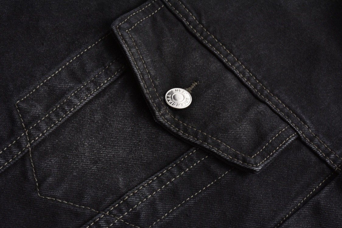 Balenciaga 巴黎世家 后背彩色烫钻牛仔外套 长袖 夹克 秋冬 黑灰色