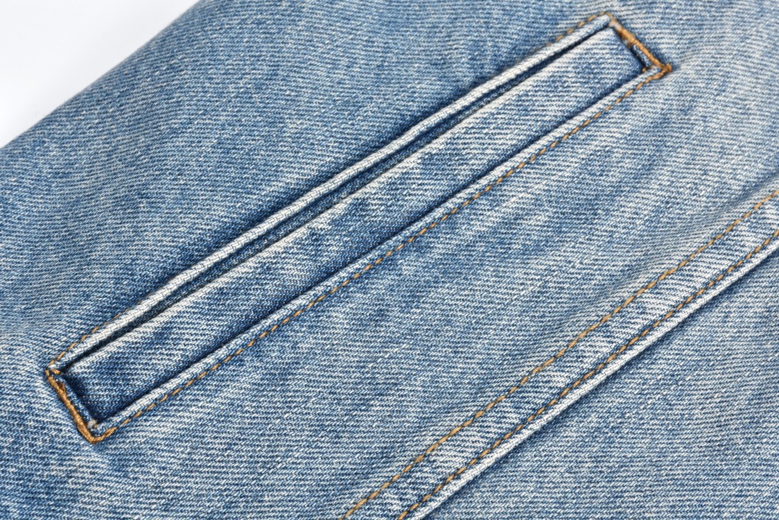 MIU MIU 缪缪 字母刺绣徽标牛仔外套 夹克 长袖 蓝色 GWB195-1373-F0076-S-OOO